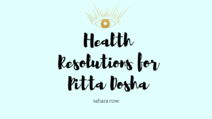 healthy habits for pitta dosha