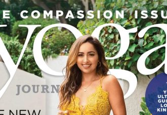 Sahara Rose on the cover of Yoga Journal